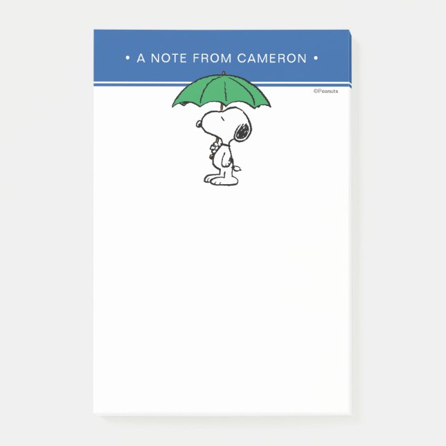 Post-it® cacahuètes | Parapluie vert Snoopy (Devant)