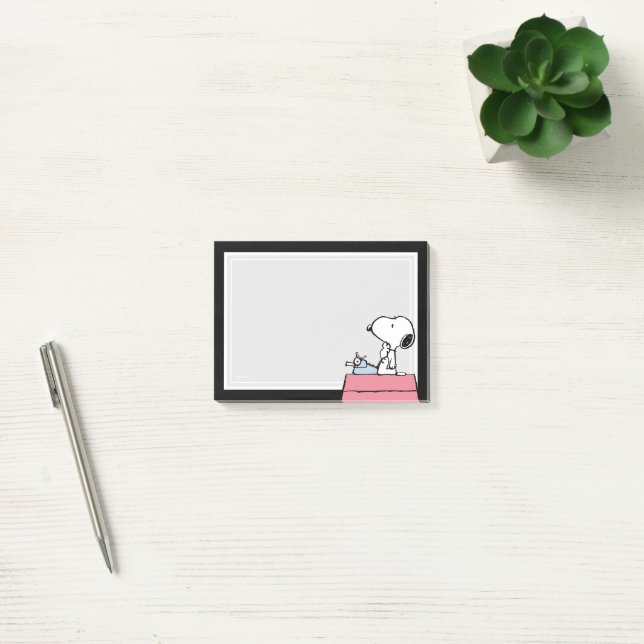 Post-it® cacahuètes | Snoopy à la machine à écrire (Bureau)