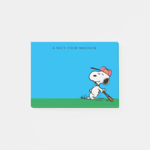 Post-it® cacahuètes   Snoopy at Bat