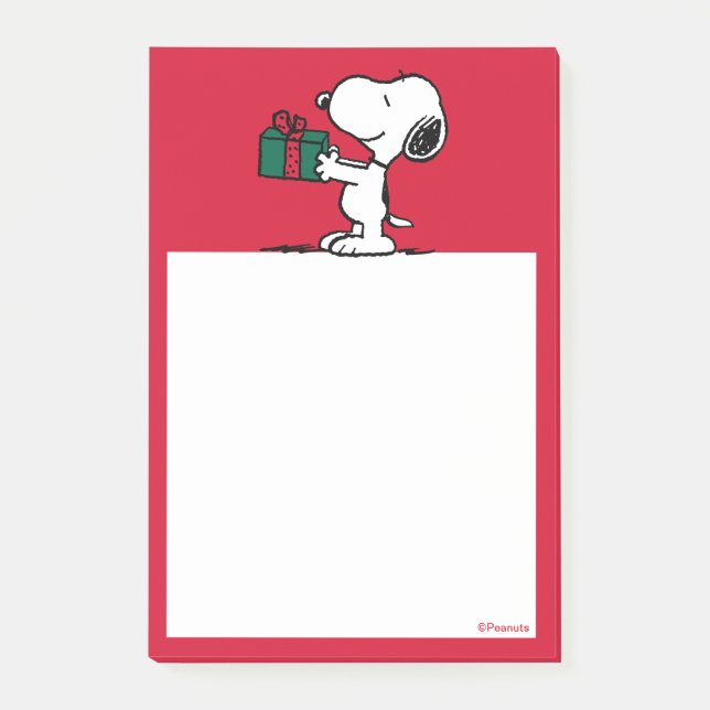 Post-it® cacahuètes | Snoopy Christmas Gift Giver (Devant)