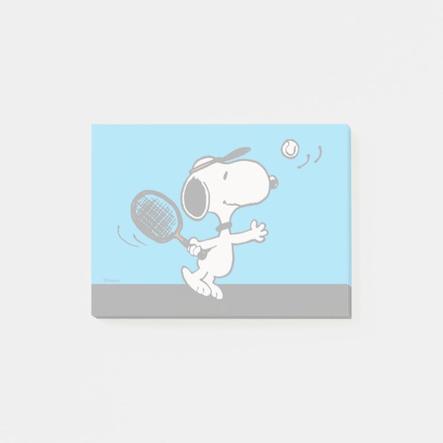 Post-it® cacahuètes | Snoopy Joue Au Tennis (Devant)