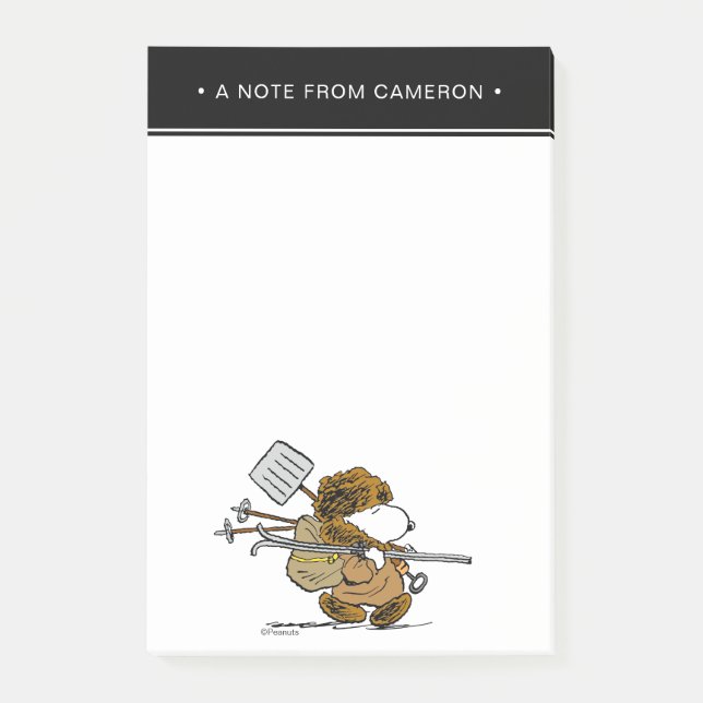 Post-it® cacahuètes | Snoopy Snow Warrior (Devant)