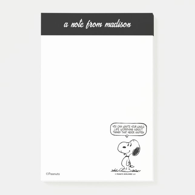 Post-it® cacahuètes | Snoopy Vous ne pouvez pas regarder to (Devant)
