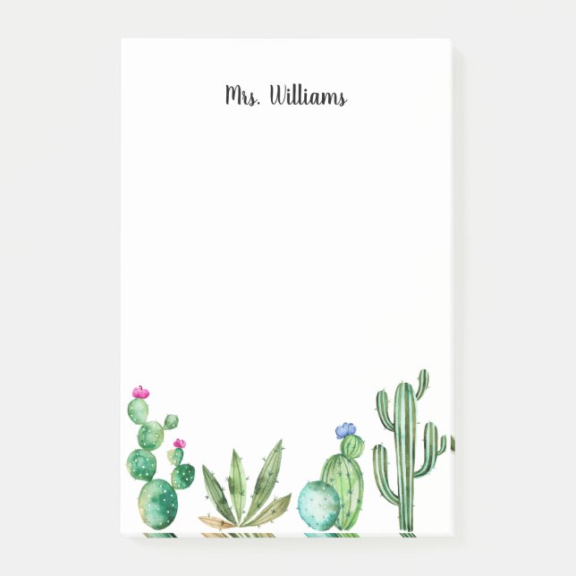 Post-it® Cactus Garden Professeur personnalisé (Devant)