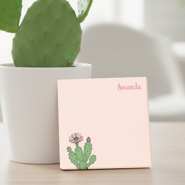 Post-it® Cactus Nom Personnalisé (🌵💚 Personalized cactus sticky notes – perfect for plant lovers!)