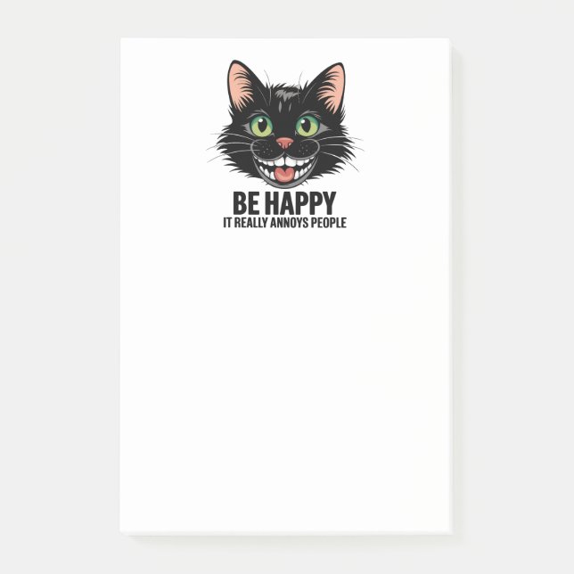 Post-it® Cadeau Amoureux des chats doux Sarcastic Kitty Hum (Devant)