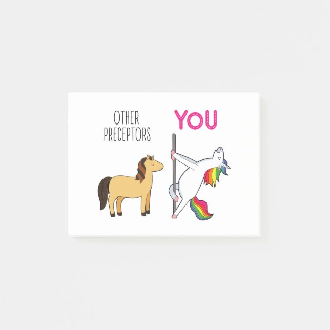 Post-it® Cadeau de l'infirmière de licorne (Devant)