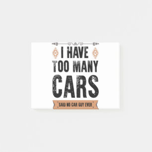 Post-it® Cadeau drôle pour homme de voiture J'ai trop de vo