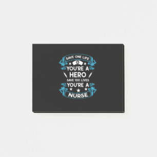 Post-it® Cadeau infirmière Sauvez Une Vie Vous Êtes Un Hé
