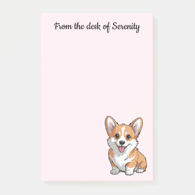Post-it® Cadeau pour maman de Corgi mignon amateur de chiot (Devant)