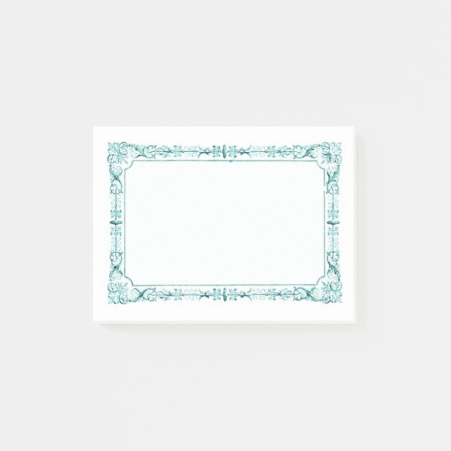 Post-it® Cadre Aqua Green Fancy (Devant)