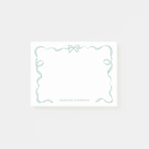 Post-it® Cadre en ruban à mât vert chic à menthe