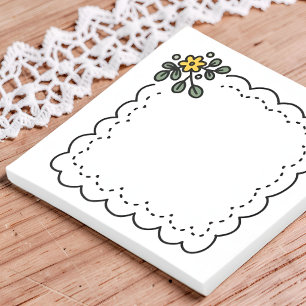 Post-it® Cadre Floral Arrondi Minimaliste Cottagecore