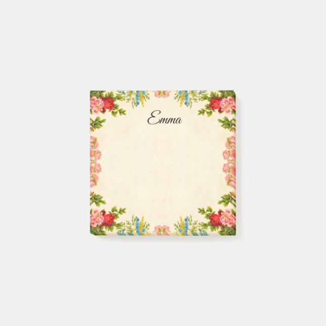 Post-it® Cadre floral vintage (Devant)
