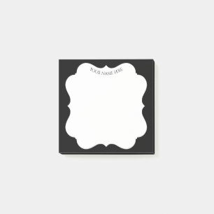 Post-it® Cadre noir élégant avec votre nom
