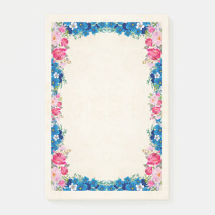 Post-it® Cadre rose et bleu Fleur Fleur Faisant