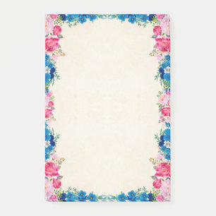 Post-it® Cadre rose et bleu Fleur Fleur Faisant