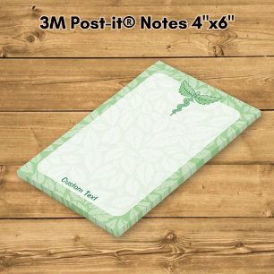 Post-it® Caducée avec fond de feuilles