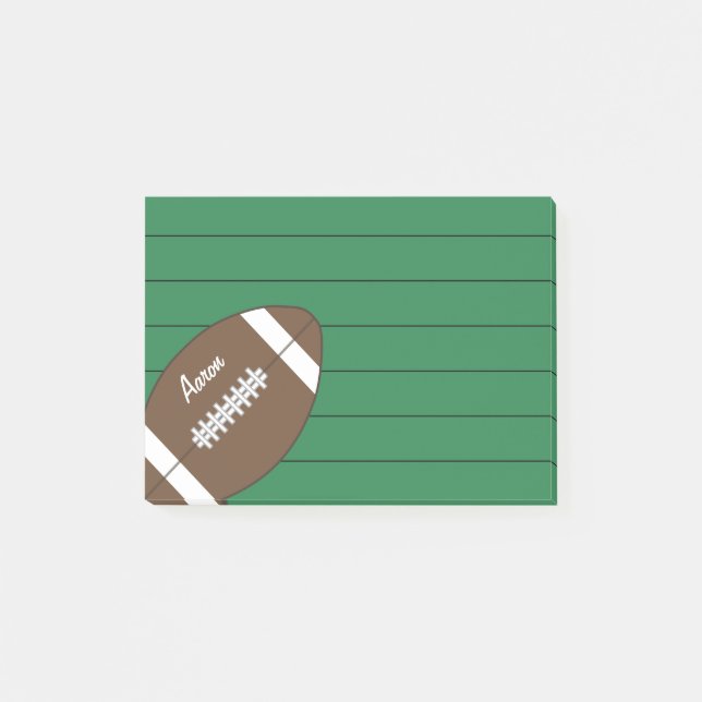 Post-it® Cahier de notes de football vert cadeau (Devant)