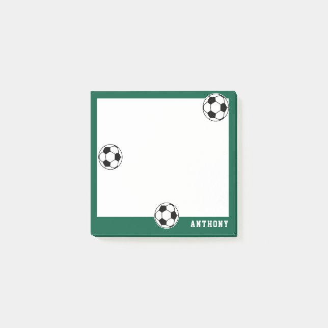 Post-it® Cahier de rentrée personnalisé pour enfants Soccer (Devant)