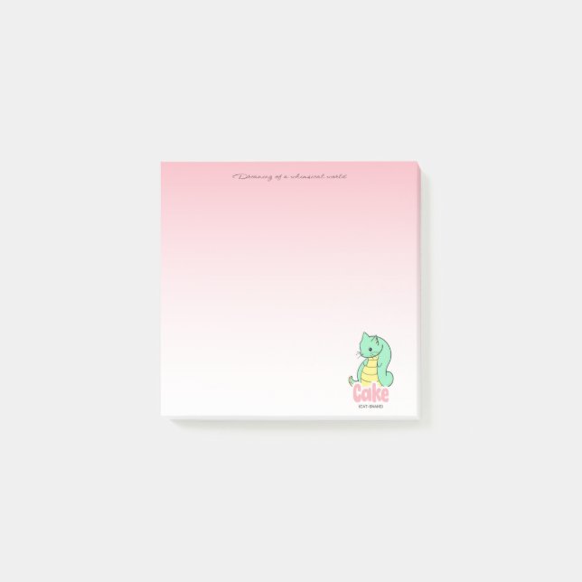 Post-it® Cake (Cat + Snake) Post-it Notes (Devant)
