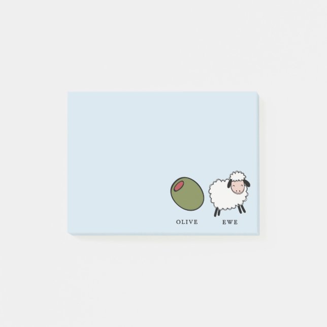 Post-it® Calembours olives d'amour de brebis (Devant)