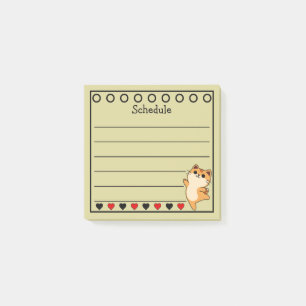 Post-it® Calendrier Chat Orange Gingembre Jaune