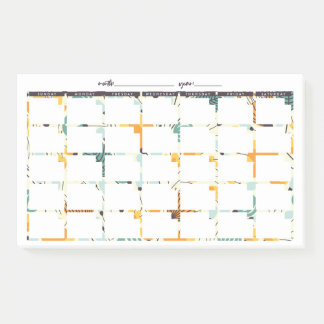 Post-it® Calendrier de la marine et de la florale de l'or p