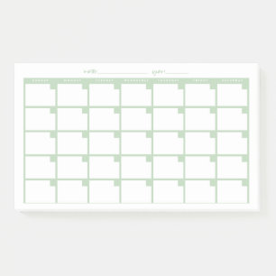 Post-it® Calendrier des notes collantes non datées - Vert c