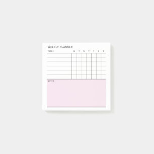 Post-it® Calendrier minimaliste hebdomadaire simple