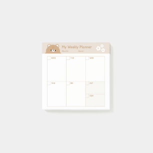 Post-it® Calendrier minimaliste hebdomadaire simple