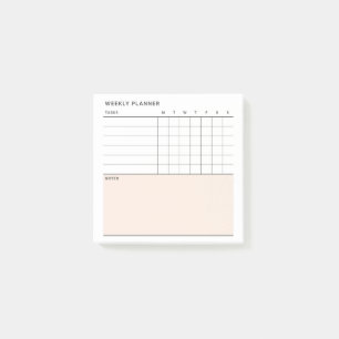 Post-it® Calendrier minimaliste hebdomadaire simple