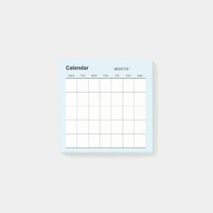 Post-it® Calendrier minimaliste mensuel simple