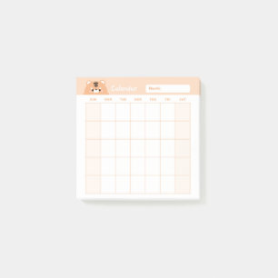Post-it® Calendrier minimaliste mensuel simple
