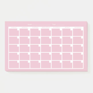 Post-it® Calendrier rose clair non daté