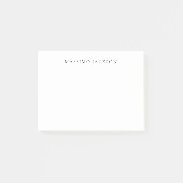 Post-it® Calligraphie chic simple noir et blanc de son prop (Devant)
