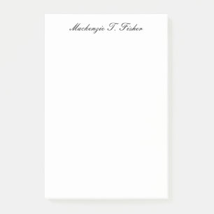 Post-it® Calligraphie Classique Élégante Noir & Blanc