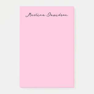 Post-it® Calligraphie créative minimaliste moderne rose cla