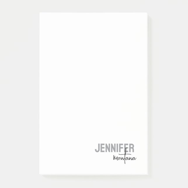 Post-it® Calligraphie Elegant Plain Ajouter son propre nom (Devant)