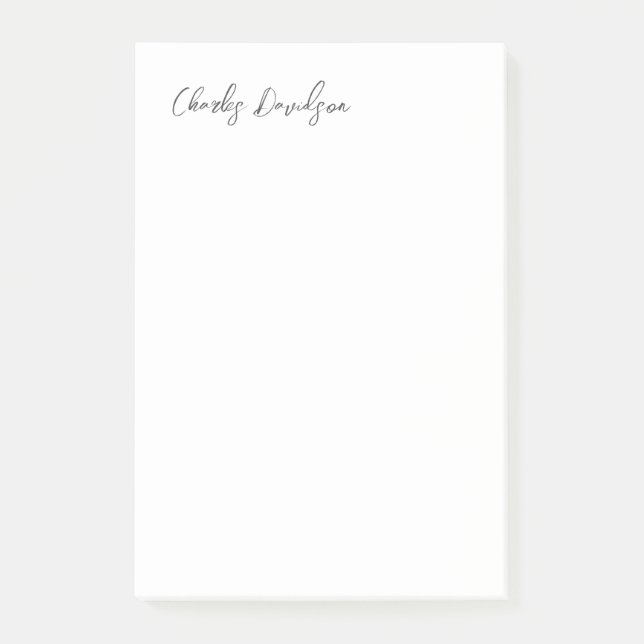 Post-it® Calligraphie minimaliste moderne professionnelle (Devant)