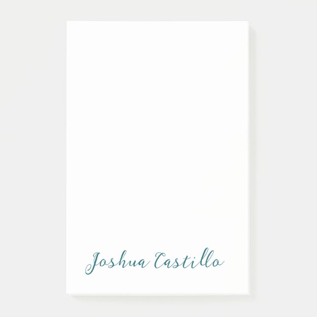 Post-it® Calligraphie Simple Plain Nom Professionnel (Devant)