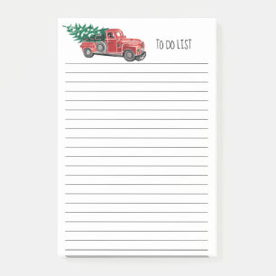 Post-it® Camion vintage de Noël pour faire la liste
