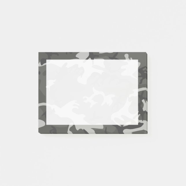 Post-it® Camouflage Abstrait gris moderne (Devant)