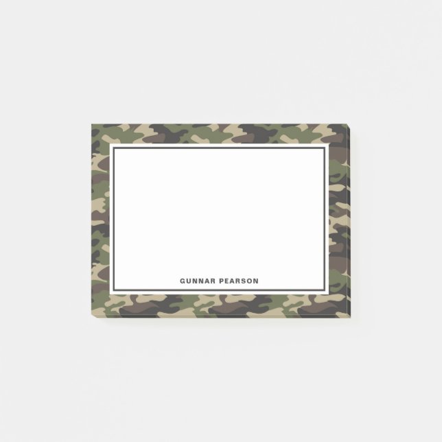 Post-it® Camouflage moderne Nom du Motif Noir (Devant)