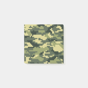 Post-it® Camouflage numérique en bois à 8 bits / Camo