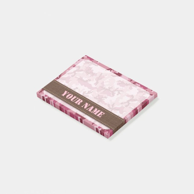 Post-it® Camouflage rose (Incliné)