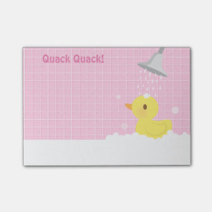 Post-it® Canard en caoutchouc mignon sous la douche pour le