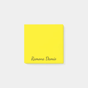 Post-it® Canary Jaune Professionnel Minimaliste Noir Script