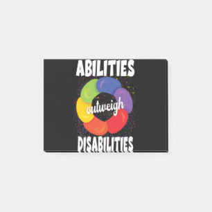 Post-it® Capacités par rapport aux déficiences, message sur