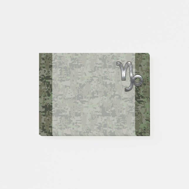 Post-it® Capricorn Zodiac Connexion vert olive camo numériq (Devant)
